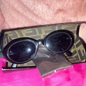 Vintage Fendi sunglasses with case and lense cloth